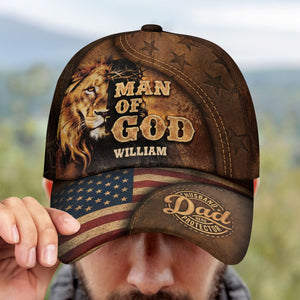 Man Of God Husband Dad Protector Hero | Personalized Classic Cap