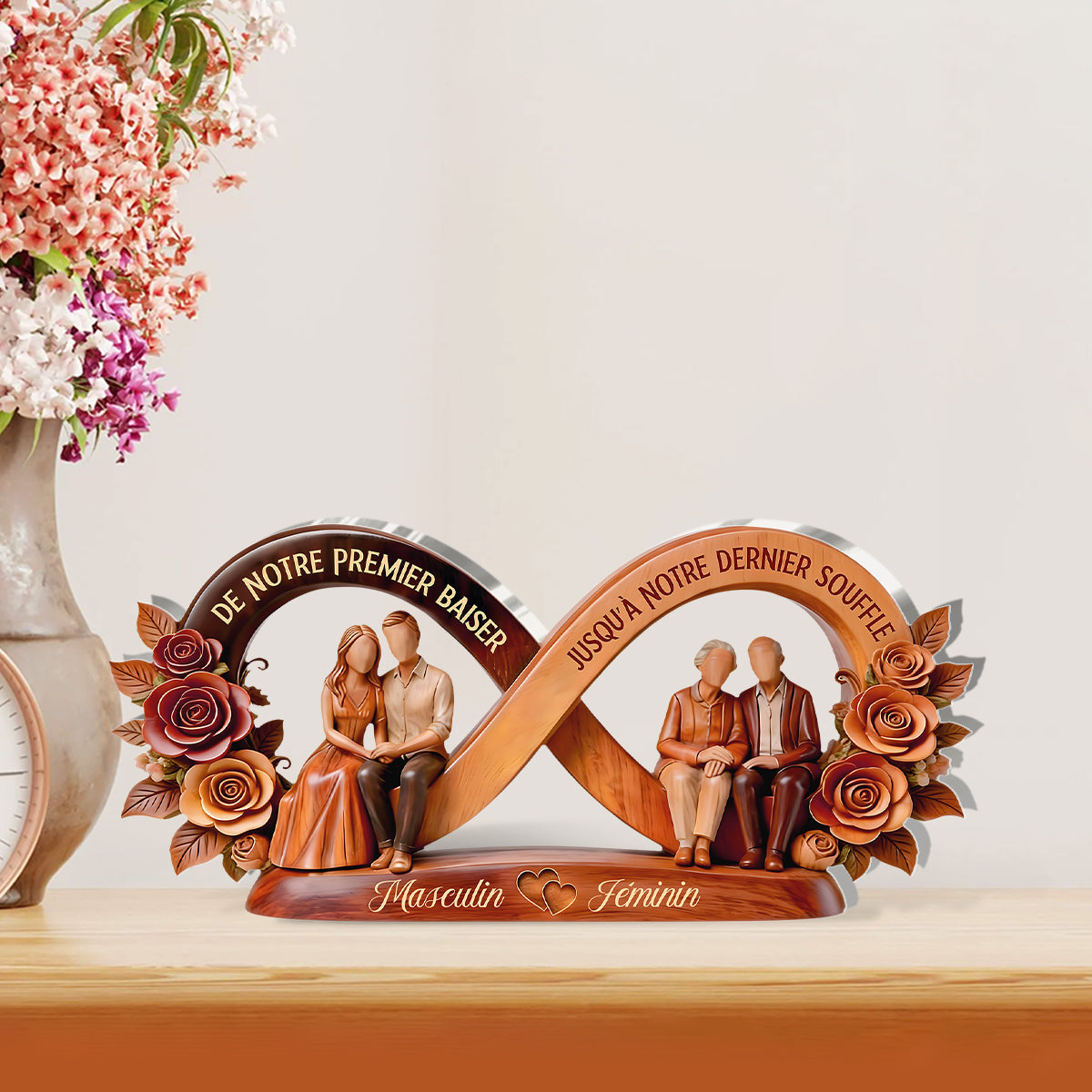 From Our First Kiss Till Our Last Breath - Personalized Custom Shaped Acrylic Plaque