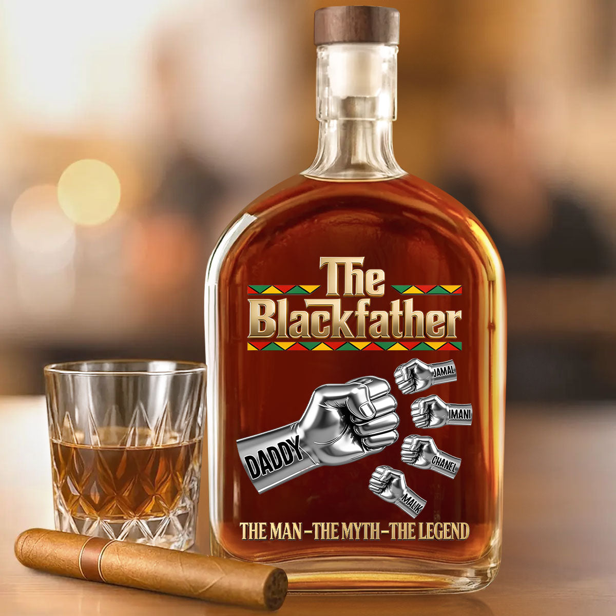The Blackfather - Personalized Whiskey Bottle