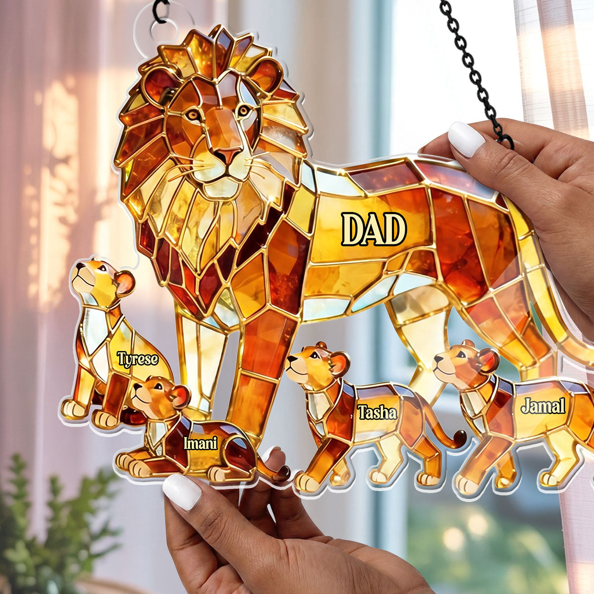 Best Dad In The Wild - Personalized Acrylic Suncatcher