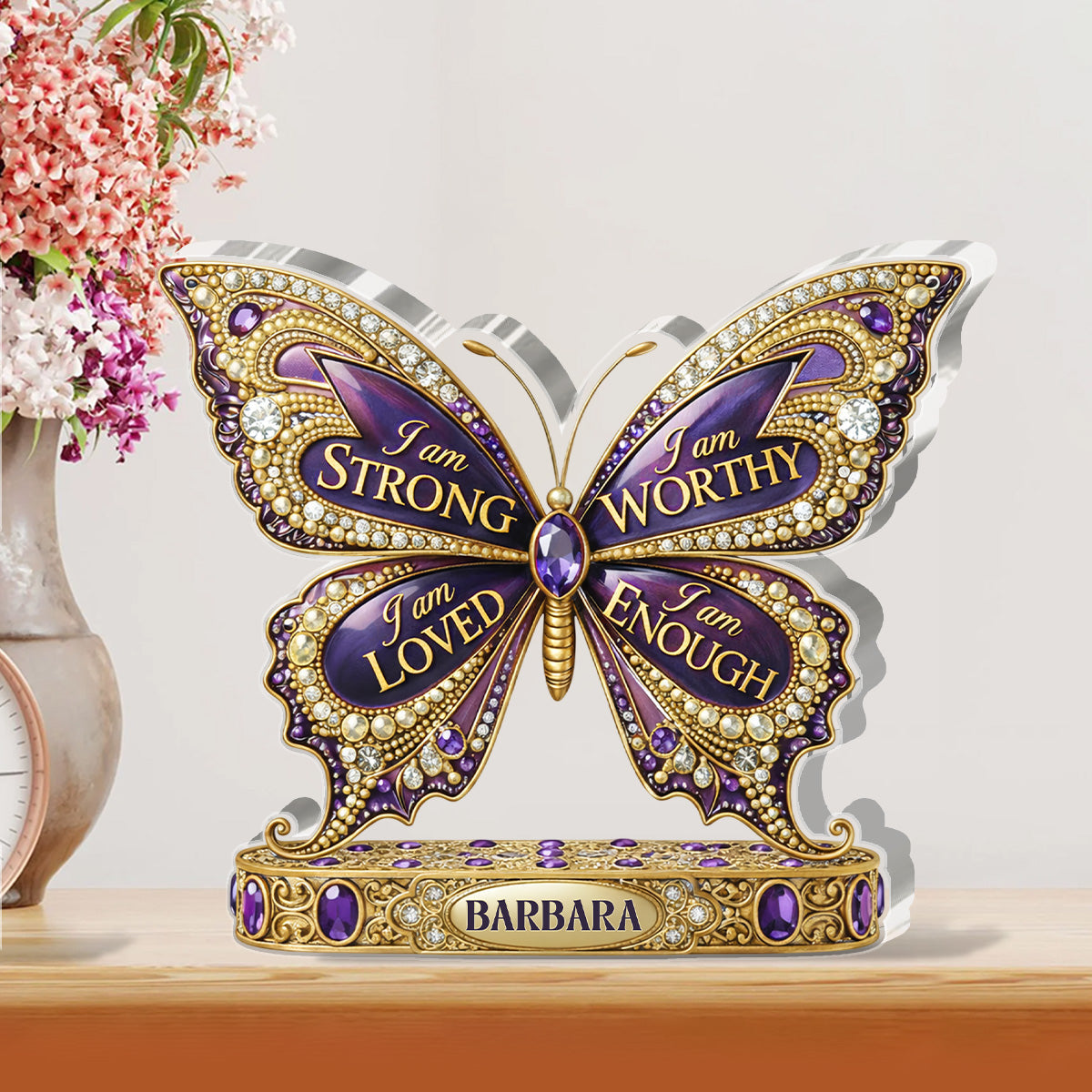 I Am Strong - Christian Gifts for Girls Personalized Custom Shaped Acrylic Plaque