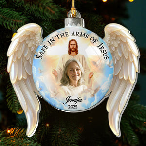 Safe In The Arms Of Jesus - Personalized 1-Layer Acrylic Ornament