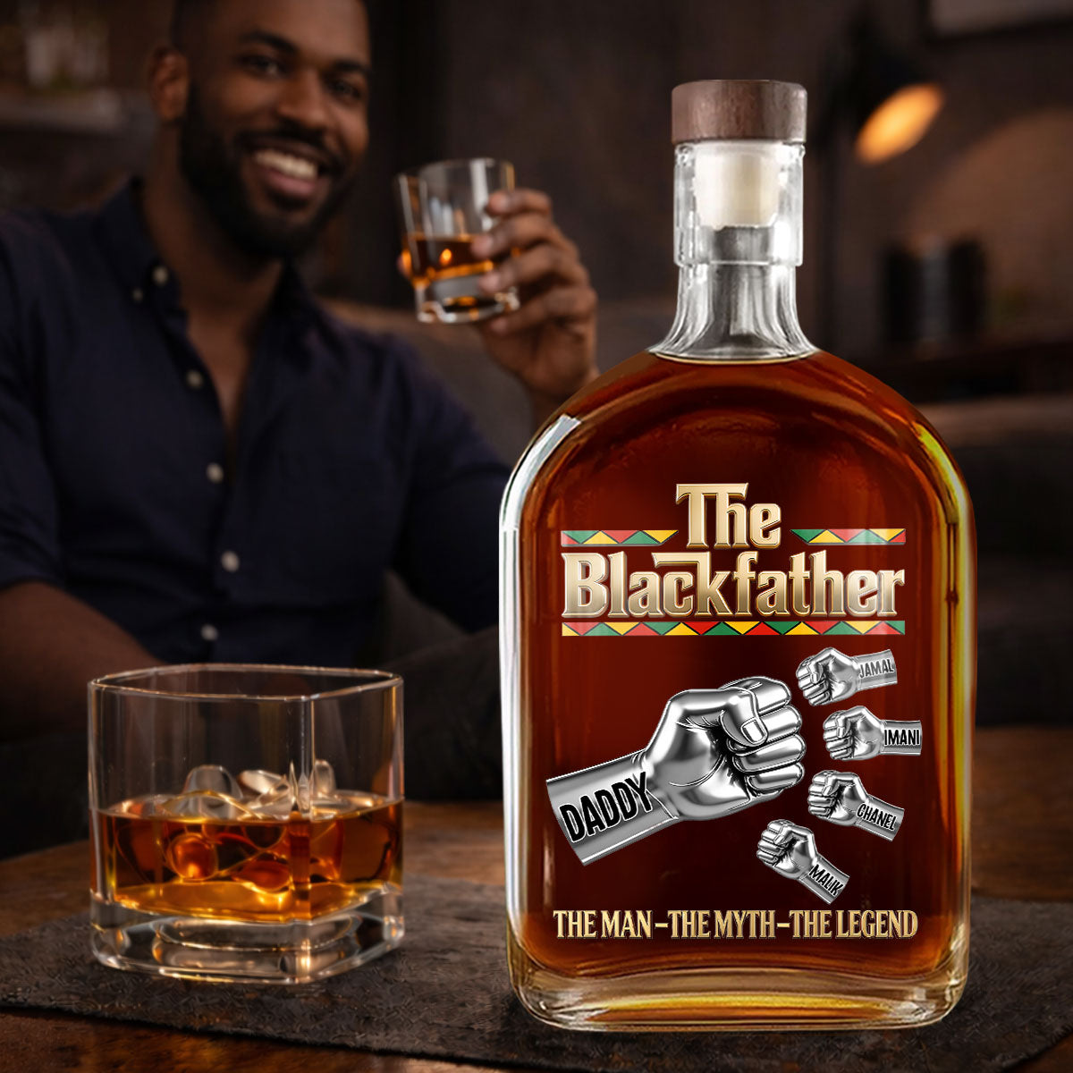 The Blackfather - Personalized Whiskey Bottle