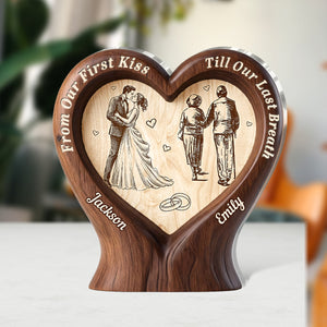 From Our First Kiss Till Our Last Breath - Personalized Custom Shaped Acrylic Plaque