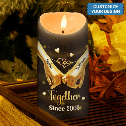 From Our First Kiss Till Our Last Breath - Personalized Flameless LED Candle