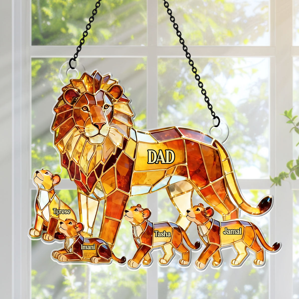 Best Dad In The Wild - Personalized Acrylic Suncatcher
