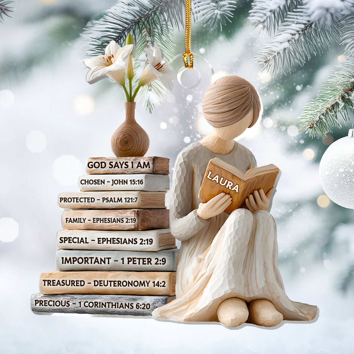 God Says I Am | Personalized 1-Layer Acrylic Ornament