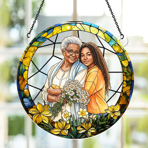 Custom Photo Style Suncatcher For Family And Bestie - Personalized Acrylic Suncatcher