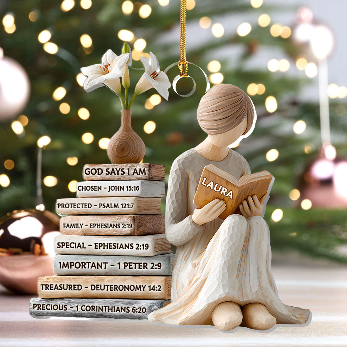 God Says I Am | Personalized 1-Layer Acrylic Ornament