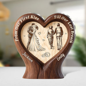 From Our First Kiss Till Our Last Breath - Personalized Custom Shaped Acrylic Plaque