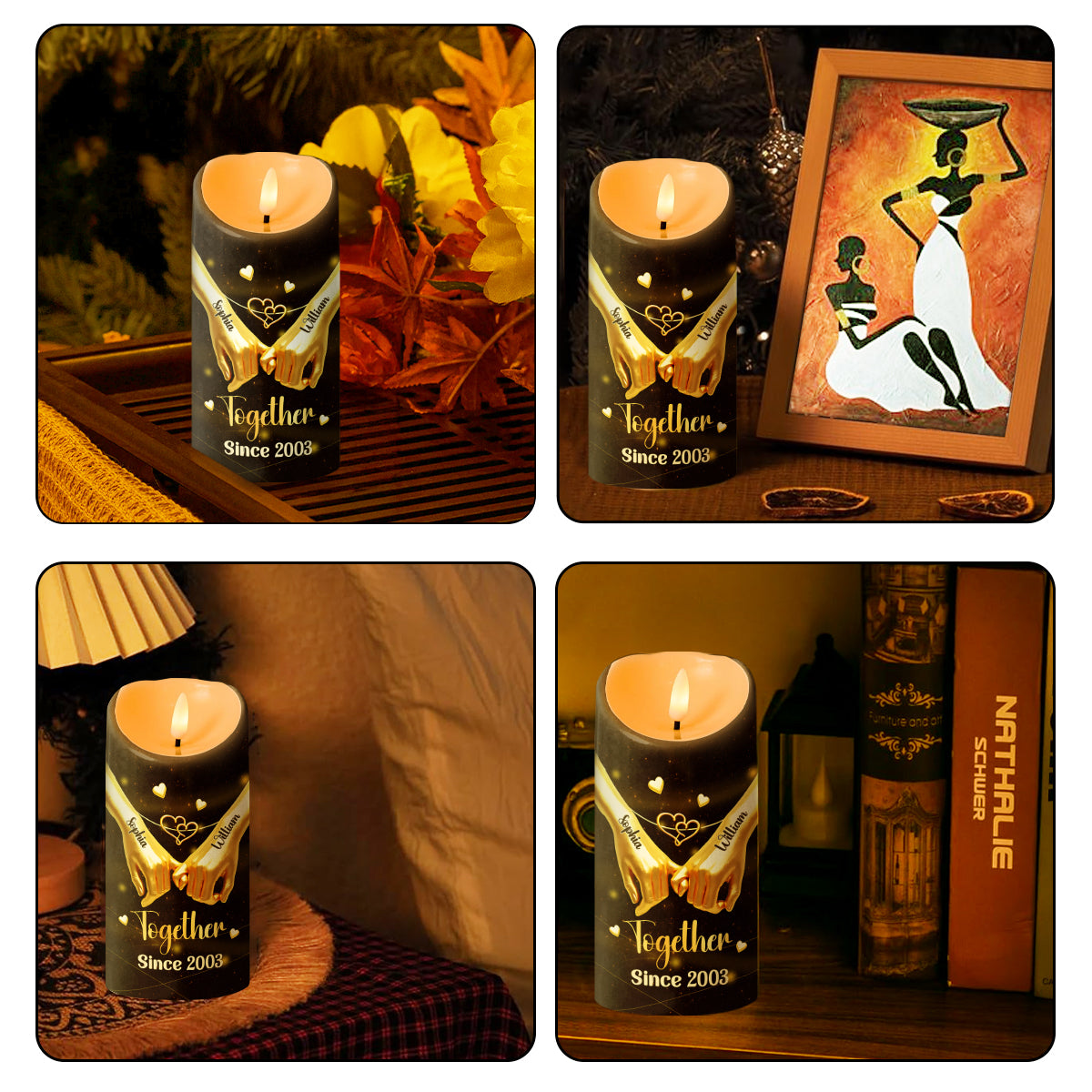From Our First Kiss Till Our Last Breath - Personalized Flameless LED Candle