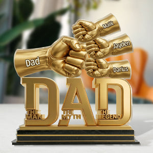 Dad The Man The Myth The Legend - Personalized Custom Shaped Acrylic Plaque Father's Day Gift, Custom Gift For Papa, Dad, Husband