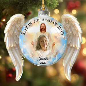 Safe In The Arms Of Jesus - Personalized 1-Layer Acrylic Ornament