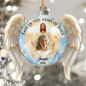 Safe In The Arms Of Jesus - Personalized 1-Layer Acrylic Ornament