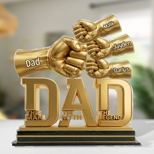 Dad The Man The Myth The Legend - Personalized Custom Shaped Acrylic Plaque