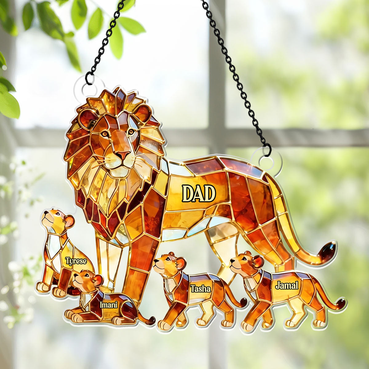 Best Dad In The Wild - Personalized Acrylic Suncatcher