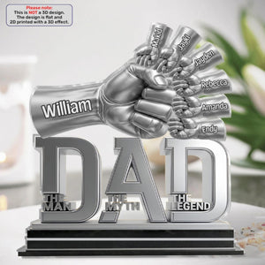 Dad The Man The Myth The Legend - Personalized Custom Shaped Acrylic Plaque Father's Day Gift, Custom Gift For Papa, Dad, Husband