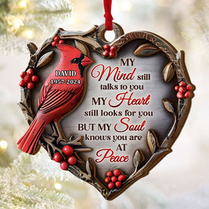 My Soul Knows You Are At Peace - Personalized 2-Layered Wooden Ornament