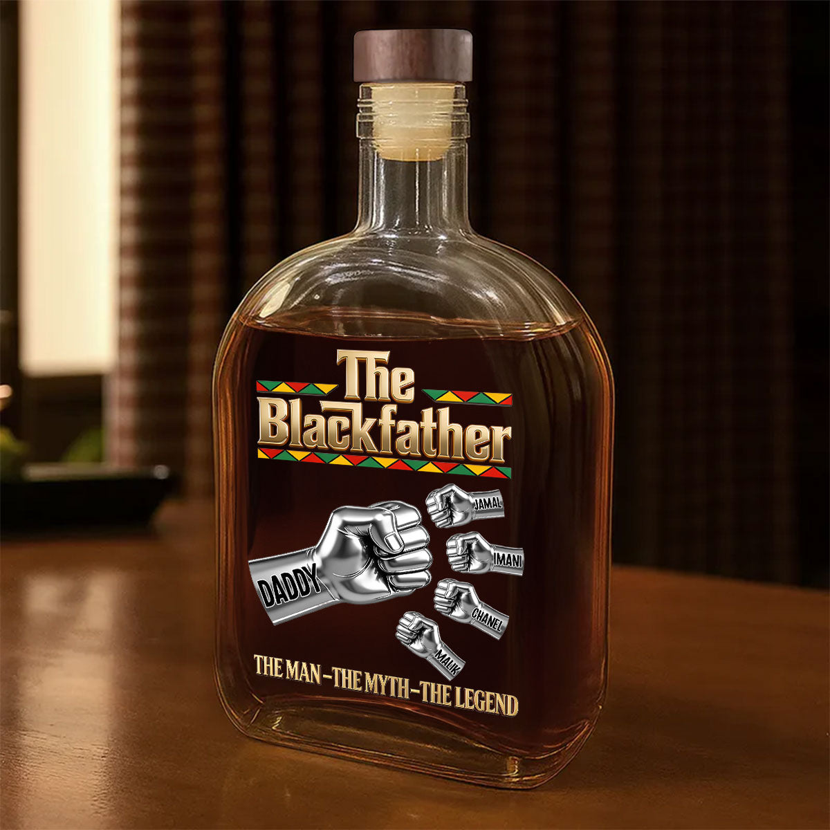 The Blackfather - Personalized Whiskey Bottle