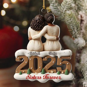 Sisters And Besties Forever - Personalized 1-Layer Acrylic Ornament