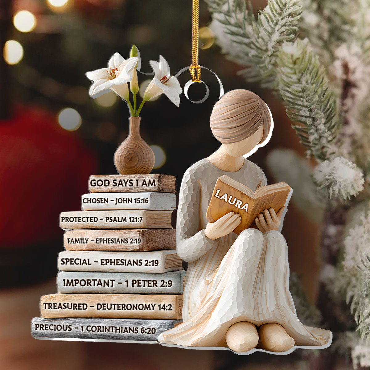 God Says I Am | Personalized 1-Layer Acrylic Ornament