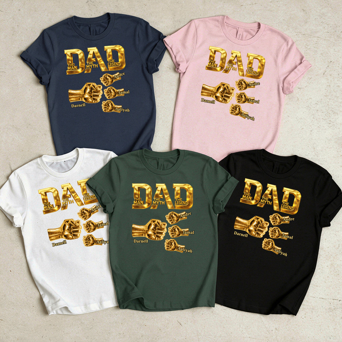 Best Dad Ever - Personalized 2D Unisex Shirt For Dad Grandpa on Father's Day