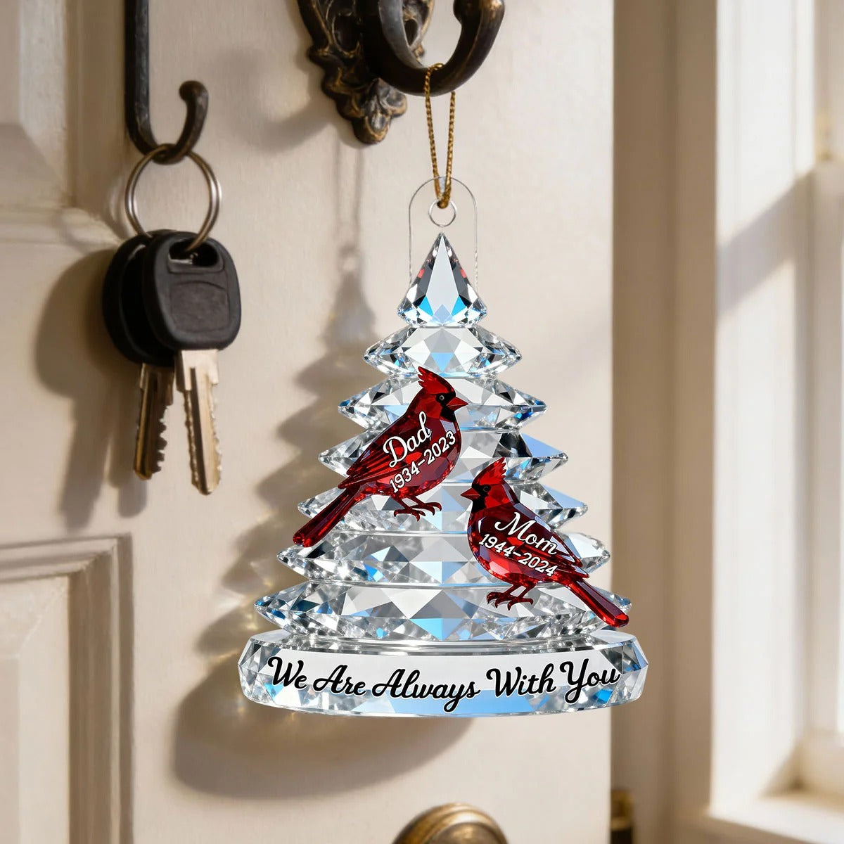 Memorial Tree Cardinals - Personalized Acrylic Ornament