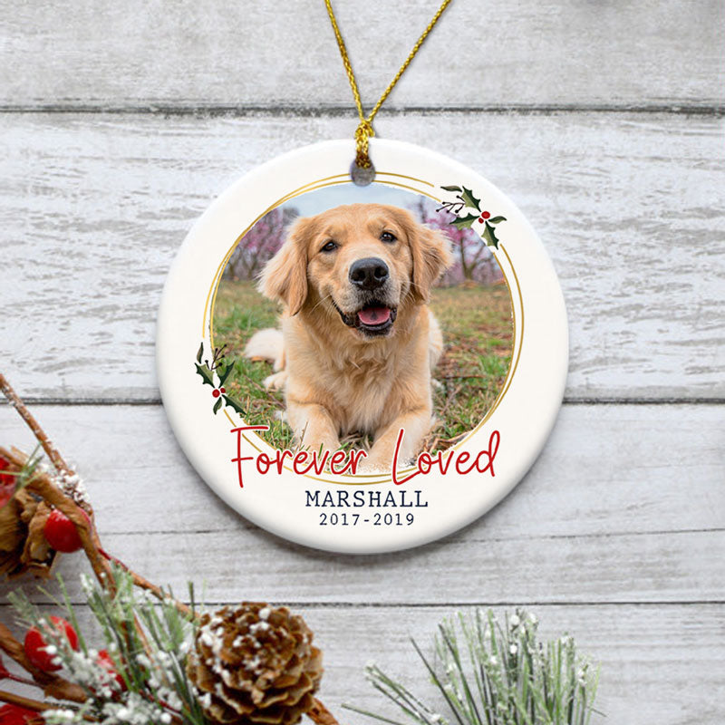 Forever Loved, Personalized Memorial Ornaments, Custom Photo Gift