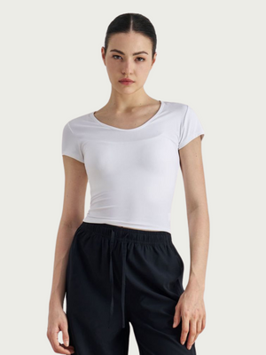 Tight Yoga Tops Short-sleeved Sports Polo Shirts For Women Slim Fitness Yoga Clothes ADDK1515