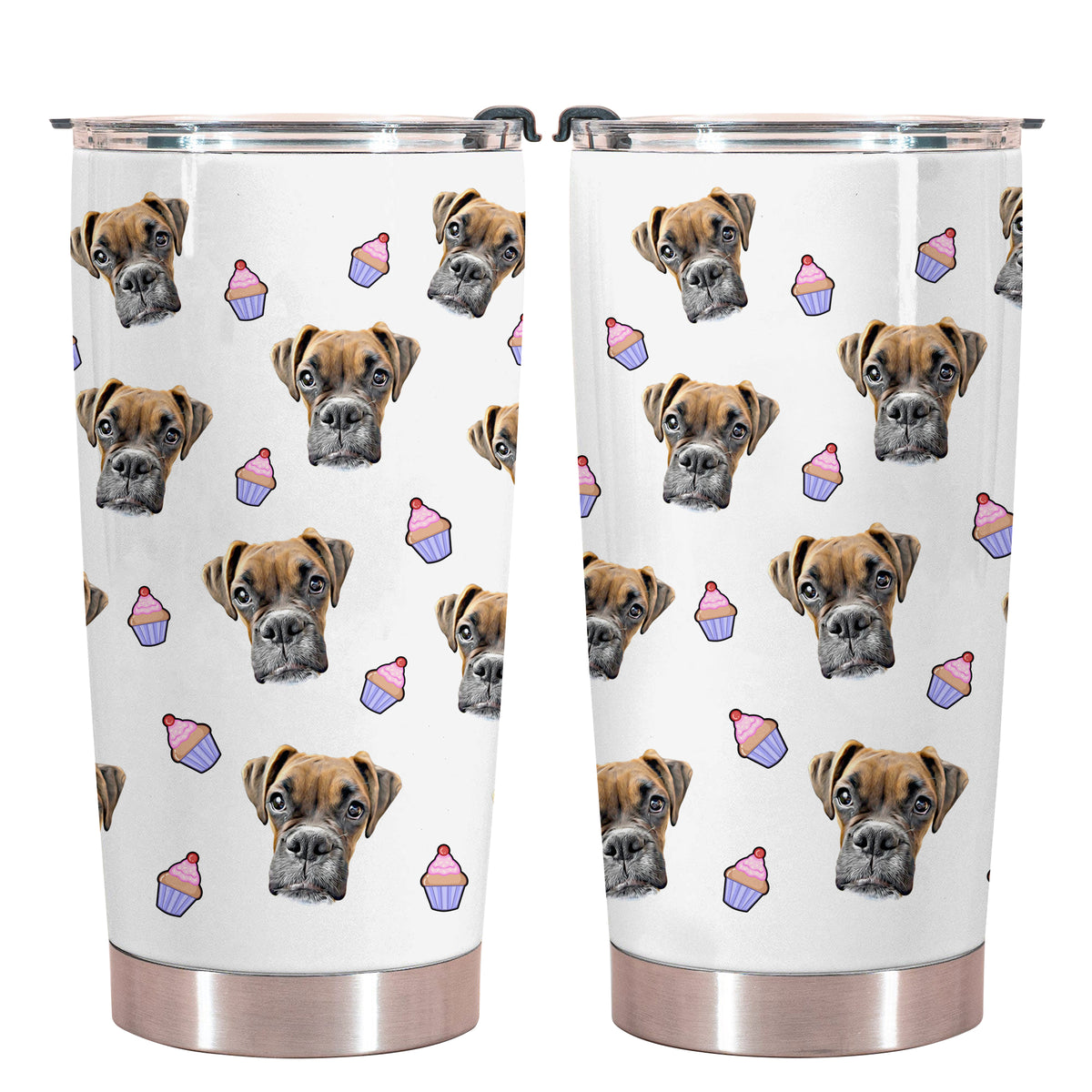 Personalized Dog Paw Photo Tumbler