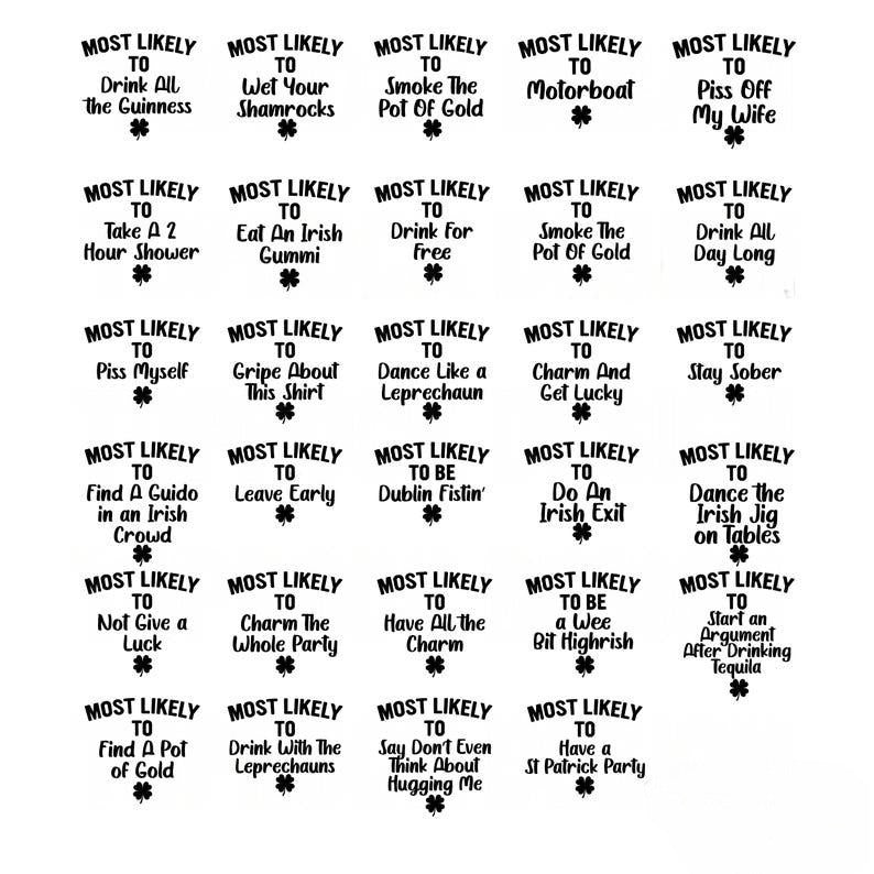 Matching St. Patrick's Day Shirts, Most Likely to Group Shirts, Most Likely to TShirt, Funny Patrick Day Party Tee, Custom Drinking Shirts