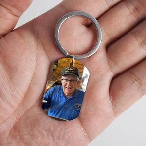 Those We Love Don't Go Away, Memorial Keepsake, Unique Sympathy Gift, Photo Memorial, Custom Photo Keychain, In Memory of Grandma Grandpa