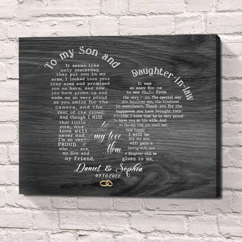 Wedding Gift For Son And Daughter In Law, Gift For Bride From Mother Of Groom, Gift For Son On Wedding Day, Bridal Shower Bride To Be Gift