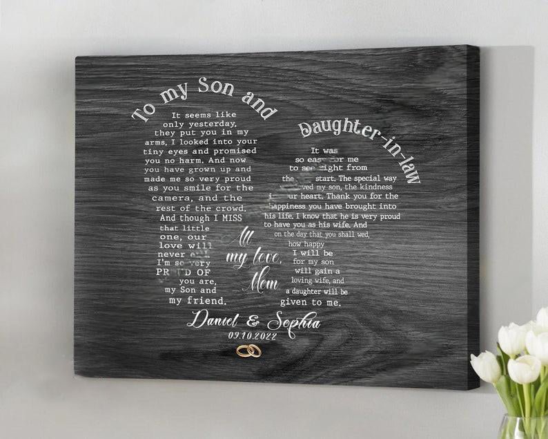 Wedding Gift For Son And Daughter In Law, Gift For Bride From Mother Of Groom, Gift For Son On Wedding Day, Bridal Shower Bride To Be Gift