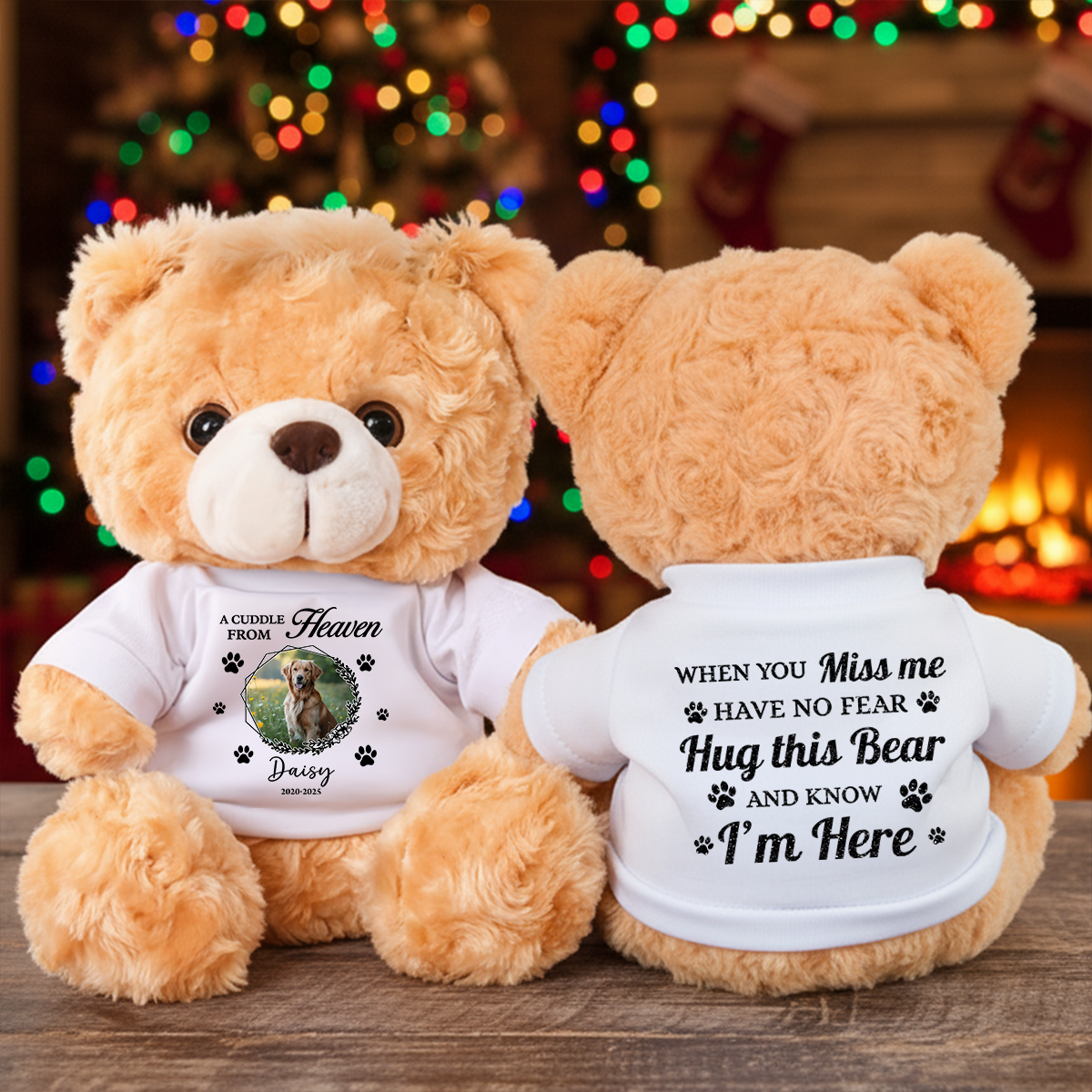 Custom Photo Dog Loss - Personalized Teddy Bear