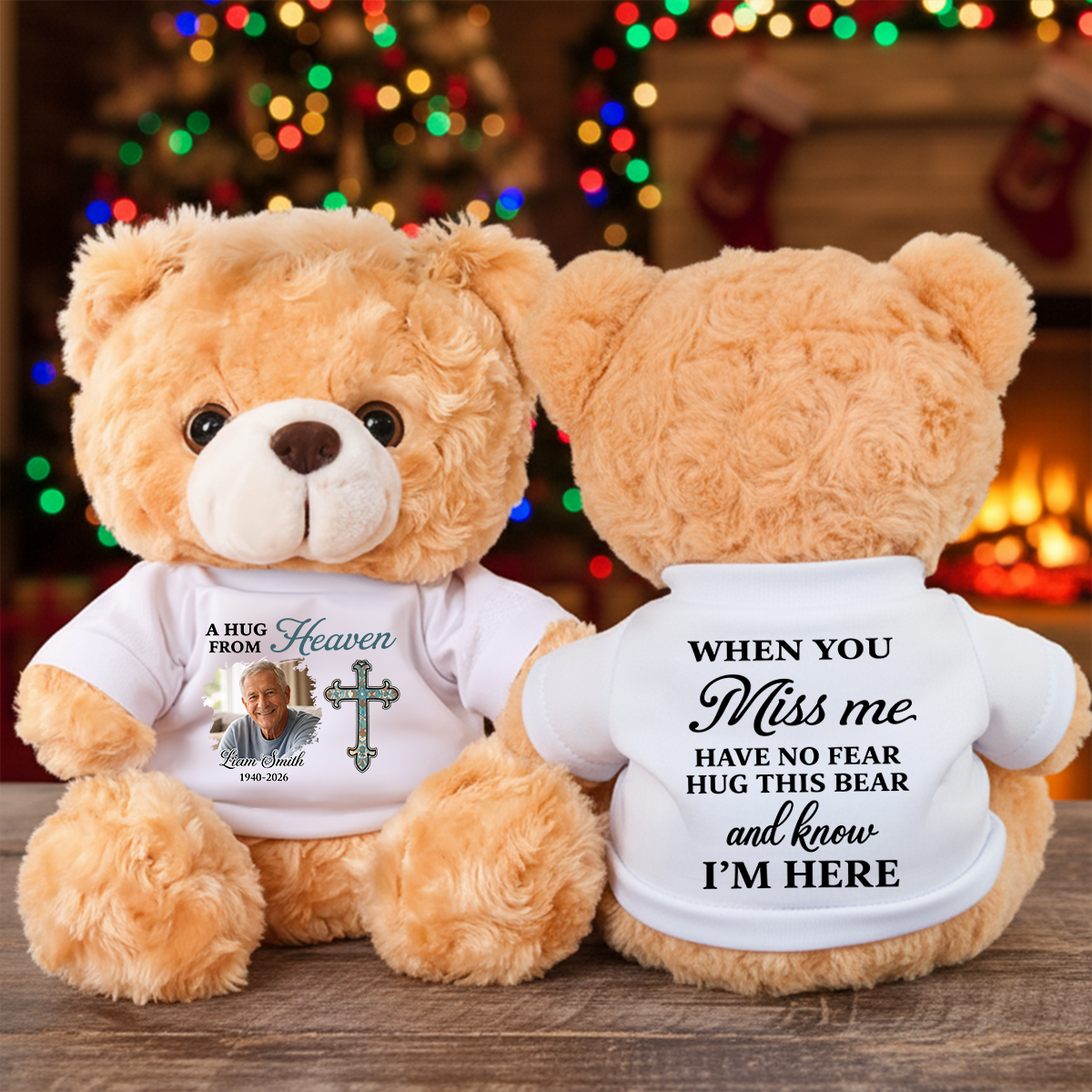 Hug This Bear Cross - Personalized Teddy Bear yellow_993d2638-ea01-460f-a803-c1cfefa835b9.png