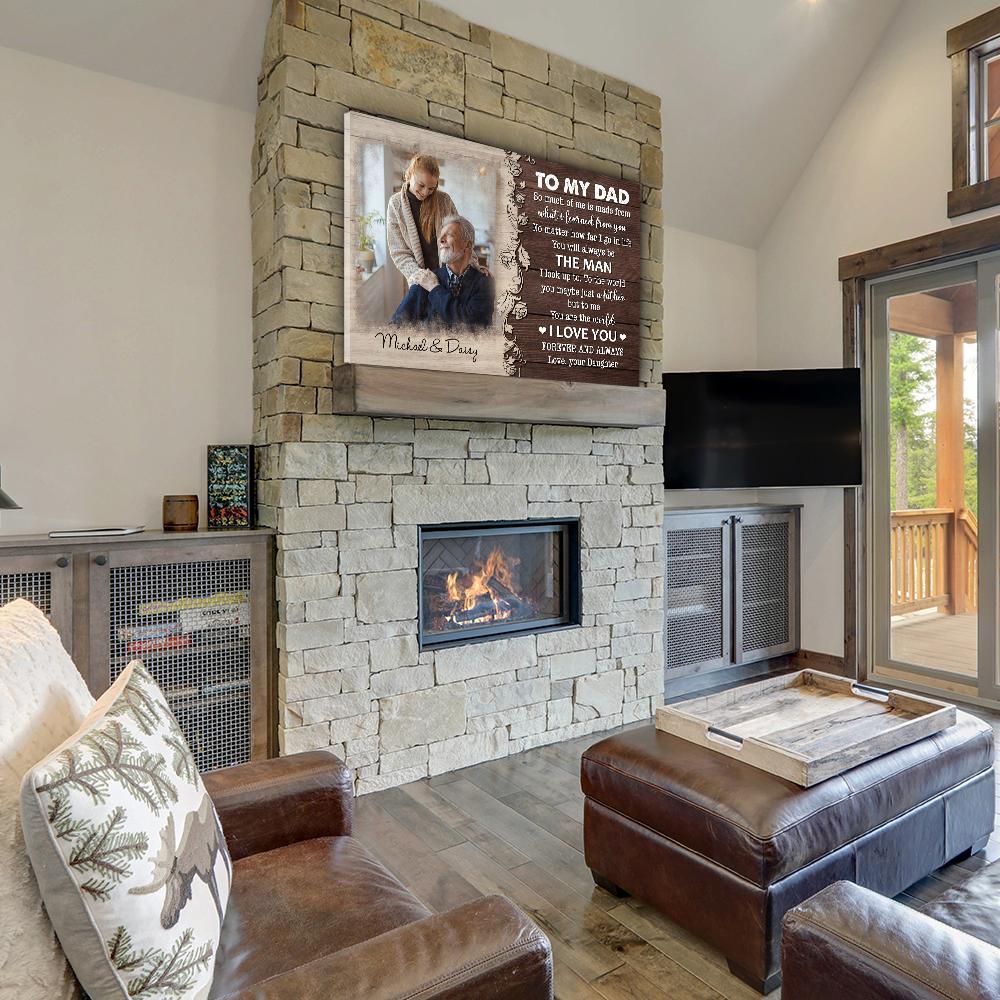 You Are The World Father Day Gift From Daughter And Son - Personalized Custom Photo Canvas