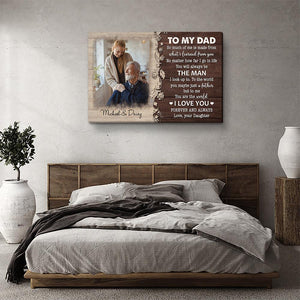 You Are The World Father Day Gift From Daughter And Son - Personalized Custom Photo Canvas