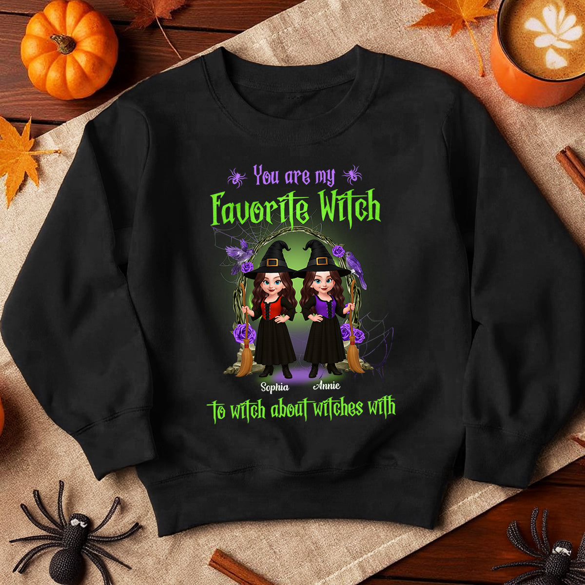 Halloween Witch Besties Witch About Witches Matching Personalized Sweatshirt