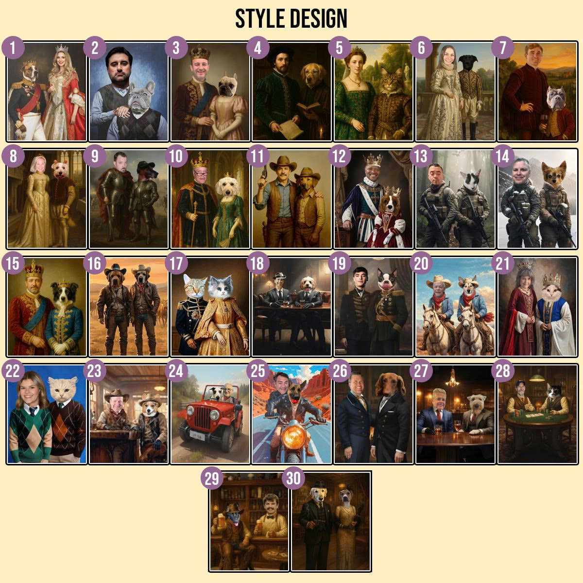 Pet Portrait, Human and pet custom portrait, Live Preview Birthday Gift Idea, Funny Dog Portrait, Gift For Him, Dog Portrait, Man Cave, Gift for husband