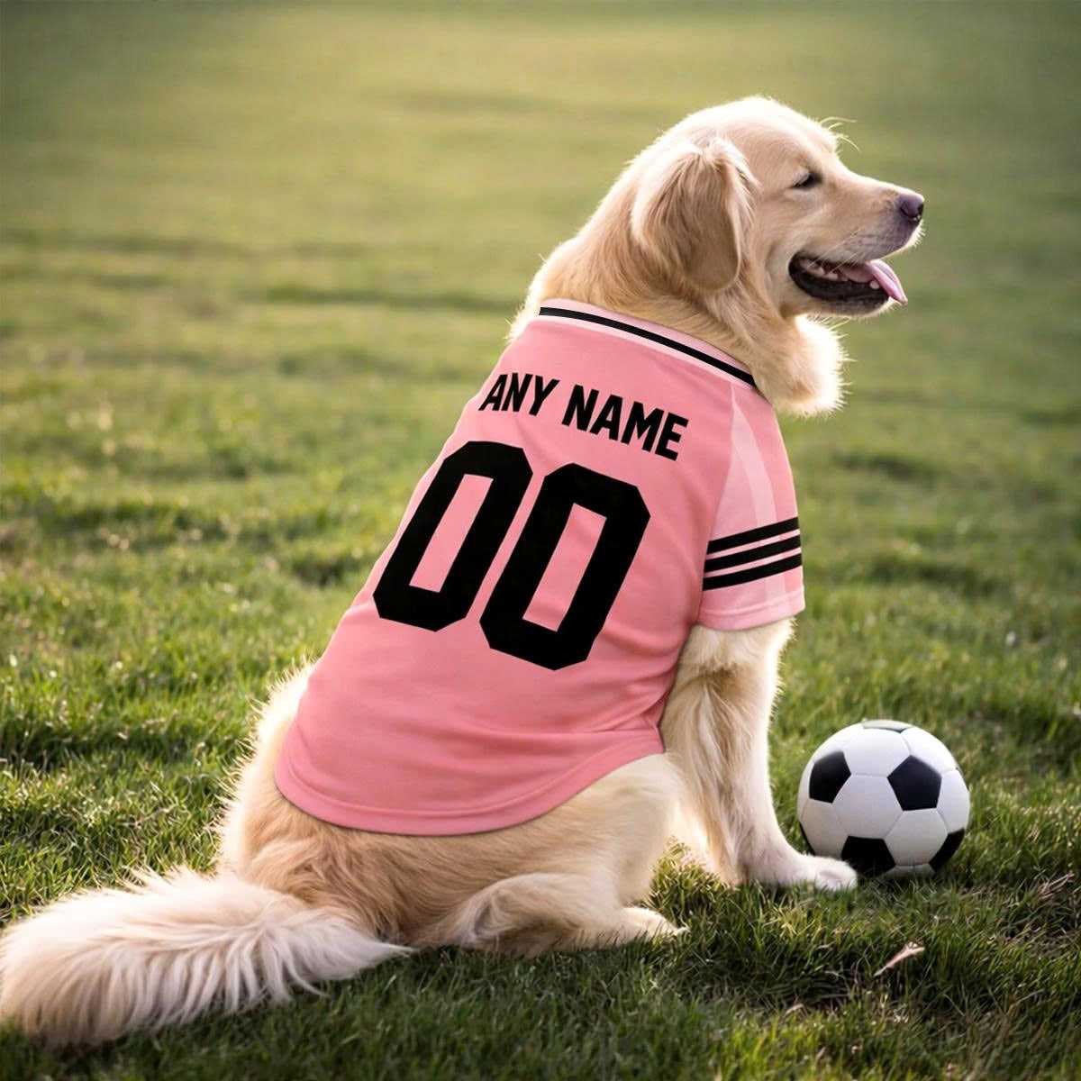 Miami Dog T-Shirt Pet Clothes Jersey for Dogs Custom Name and Number Gifts Soccer Fan Gift, Pet Jersey