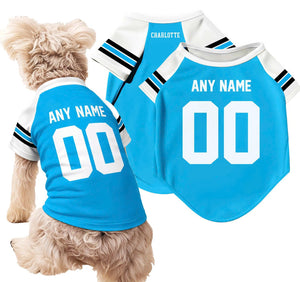 Charlotte Dog T-Shirt Pet Clothes Jersey for Dogs Custom Name and Number Gifts Soccer Fan Gift, Pet Jersey