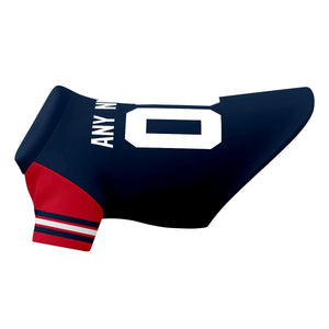 New England Soccer Dog T-Shirt Pet Clothes Jersey for Dogs Custom Name and Number Gifts Soccer Fan Gift, Pet Jersey