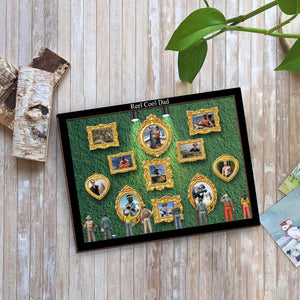 Personalized Mini Fishing Museum Wooden Frame, Custum Photos Museum, Father's Day Gift, Fishing Lovers Gift, Preserving Memories Of Fishing Trips
