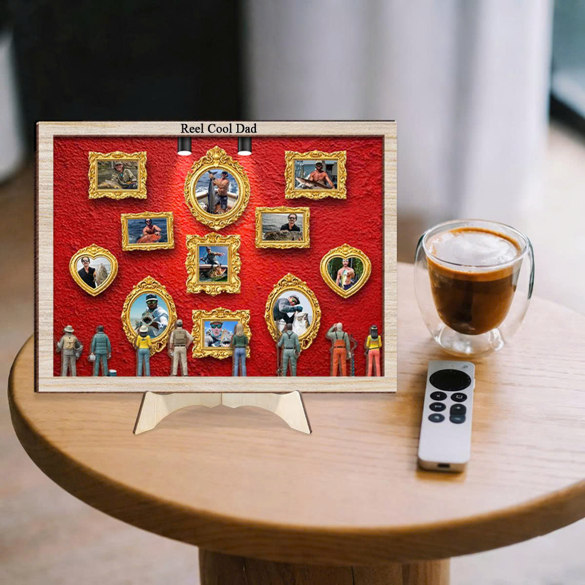 Personalized Mini Fishing Museum Wooden Frame, Custum Photos Museum, Father's Day Gift, Fishing Lovers Gift, Preserving Memories Of Fishing Trips