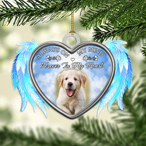 In Memory Of A Dog Ornament - Always On My Mind Forever In My Heart - Dog Memory Presents