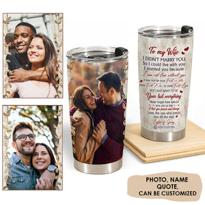 First Date First Kiss First Love - Personalized Photo Tumbler - Gift For Husband