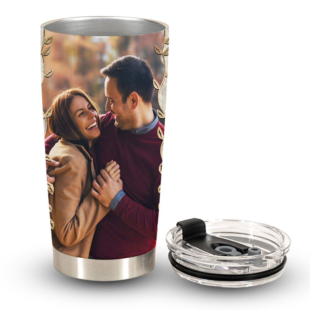 First Date First Kiss First Love - Personalized Photo Tumbler - Gift For Husband