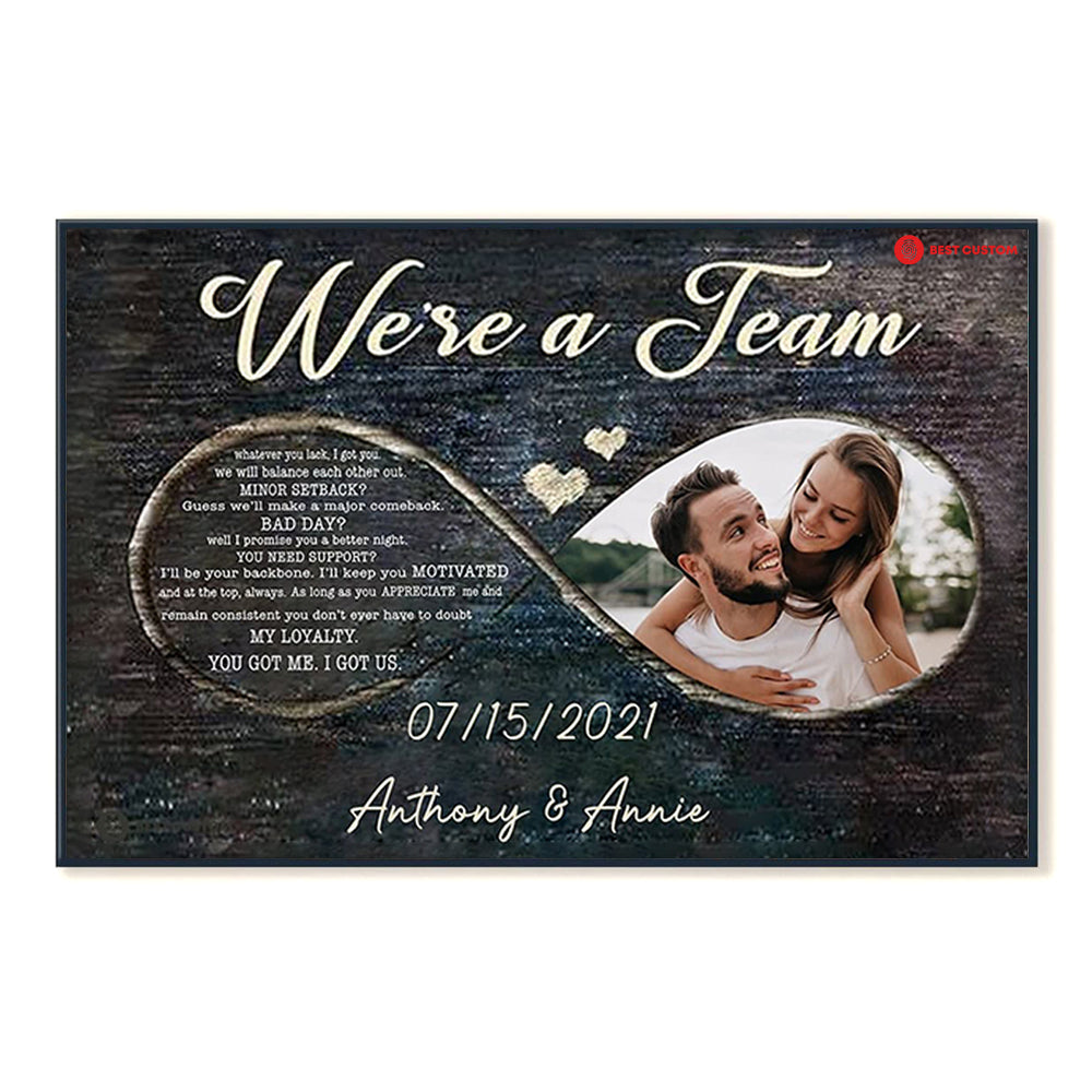 We're A Team You Got Me I Got Us - Personalized Photo Poster & Canvas - Gift For Couple 10_2.jpg?v=1644568978