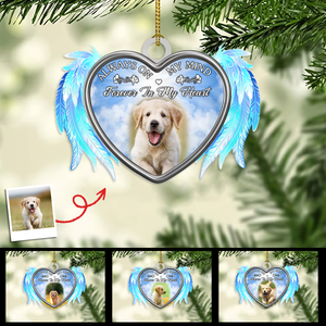 In Memory Of A Dog Ornament - Always On My Mind Forever In My Heart - Dog Memory Presents